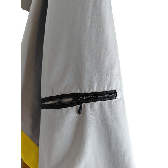 Champion Mens XXL Windbreaker Jacket Gray & Yellow - Picture 5 of 14